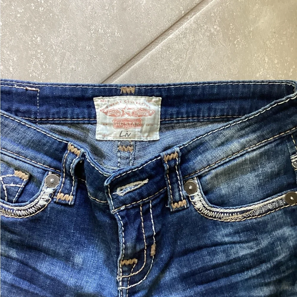 Big Star Dark Blue Ankle Jeans - Picture 2 of 6